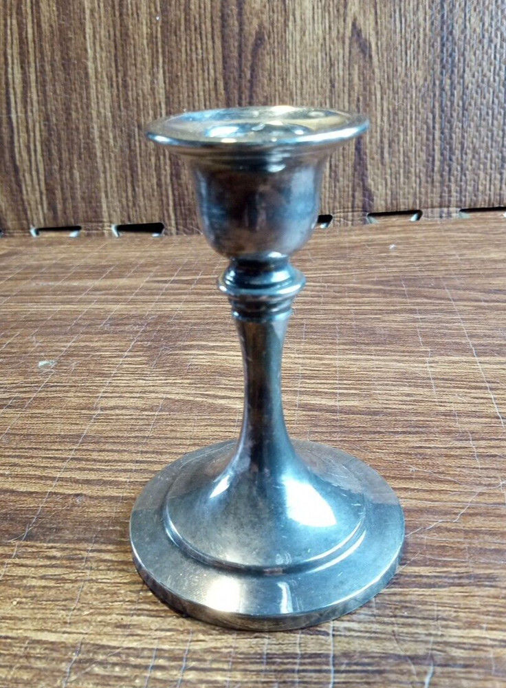 Vintage Oneida Silversmiths Paul Revere Silverplate Candlestick Holder 4" Tall