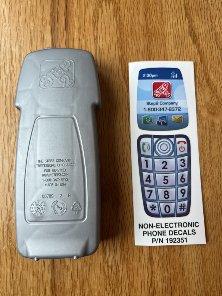 New! Step2 Gray Replacement 5” Kitchen Phone Toy, Plastic/non-electronic