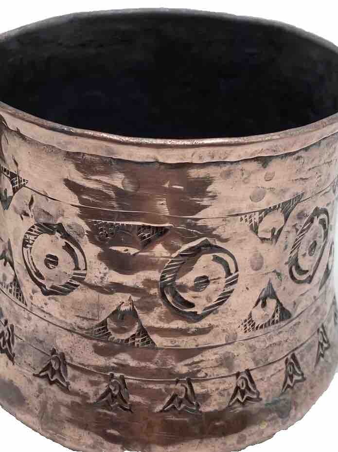 19th Century Tinned Copper Mug Turkey