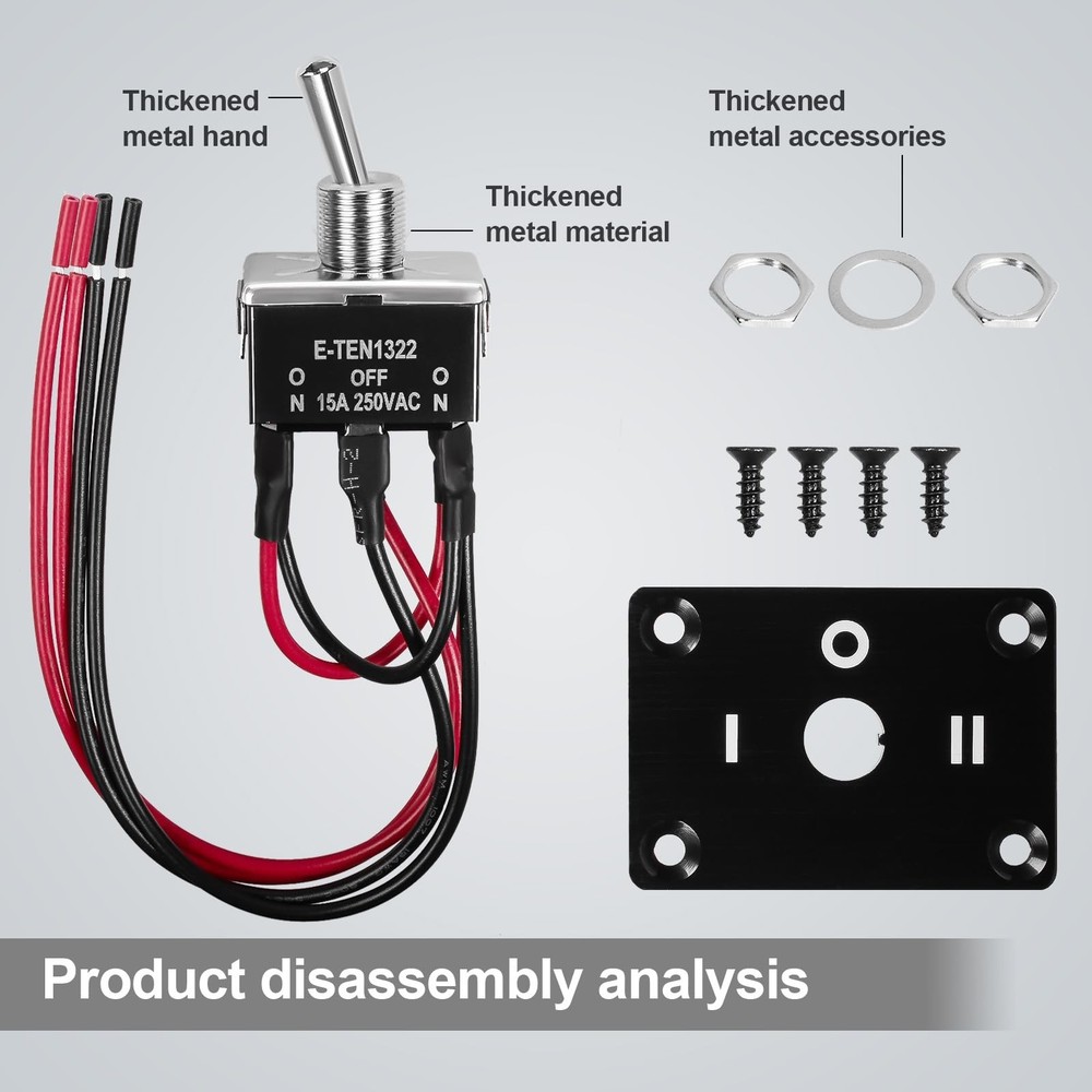 Button Switch Rocker Switch Toggle Switch Six Pin Three Position 1/2 Prewired...