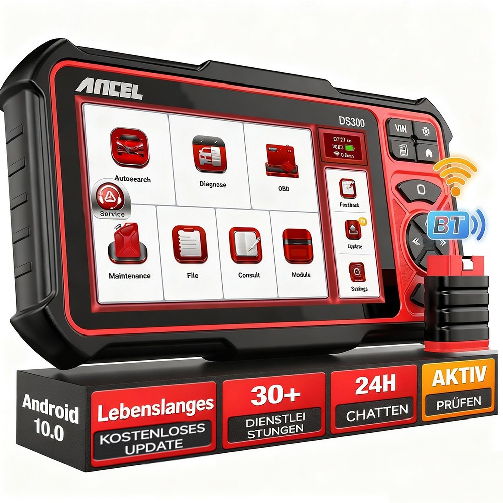 ANCEL DS300 Bidirectional Car Scanner Wireless OBD2 Diagnostic Tool Key Coding