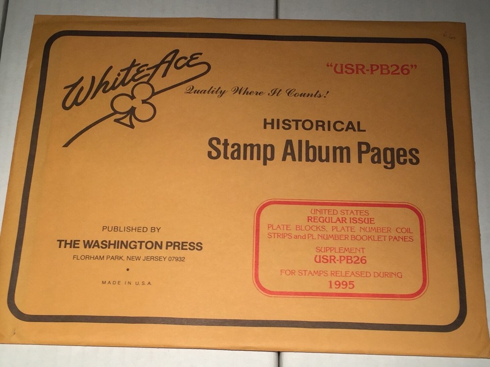 New Package White Ace Pages Regular Issues 1995 PB,Coils,etc Supplement USR-PB26