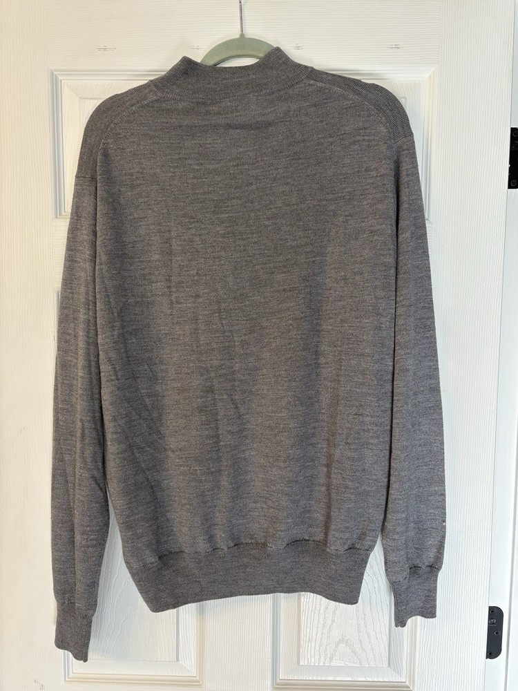 Peter Millar Men's Quarter Zip Golf Pullover Large, Gray, Lightweight