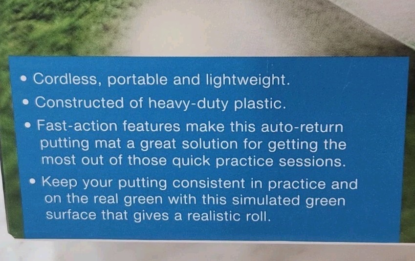 NIB! Brookstone Automatic Putting Cup