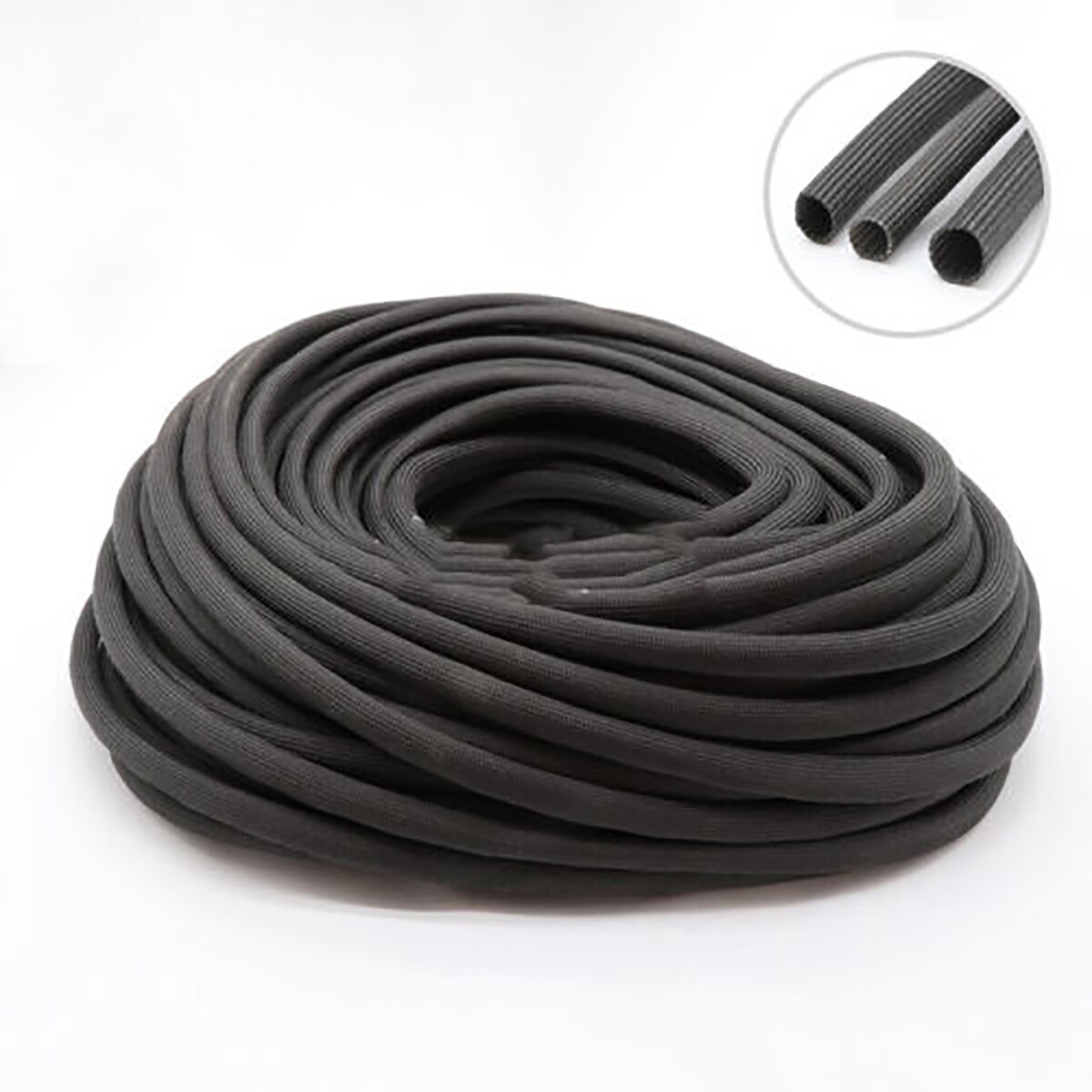 600°C HIGH TEMP Fiberglass Sleeving Cable Wire Insulation Sheath ID 1-30mm Black