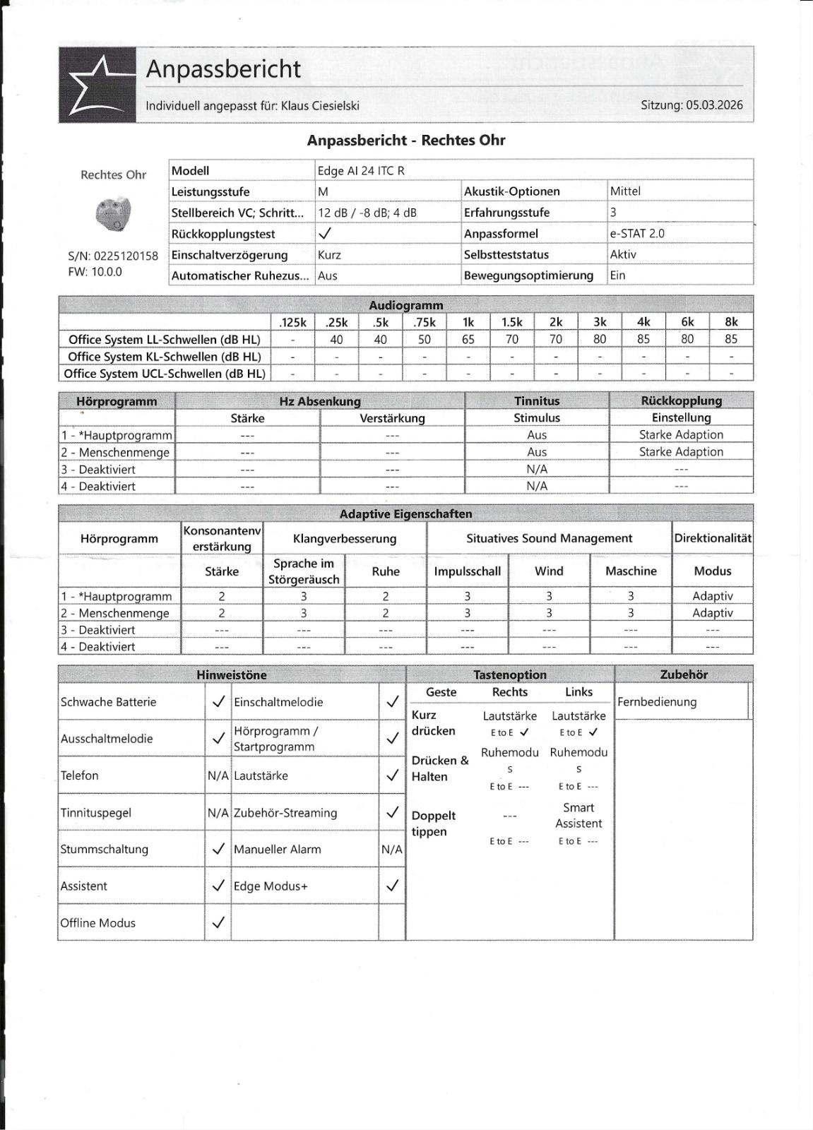 STARKEY Edge AI 24 Custom Fit ITE Hearing Aids W/ Prem charger -VERSAND EU!! 2