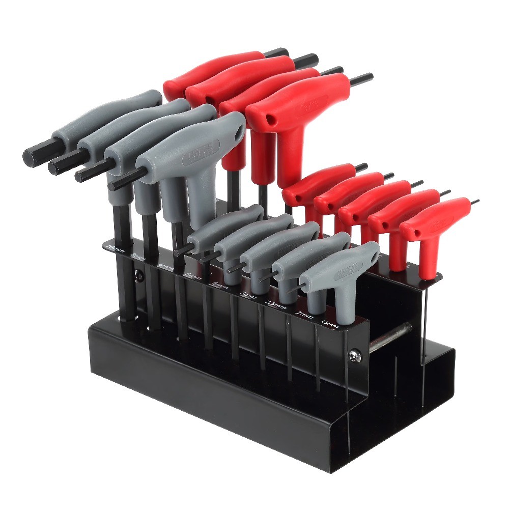 18PC T-Handle Ball End Hex Key Set