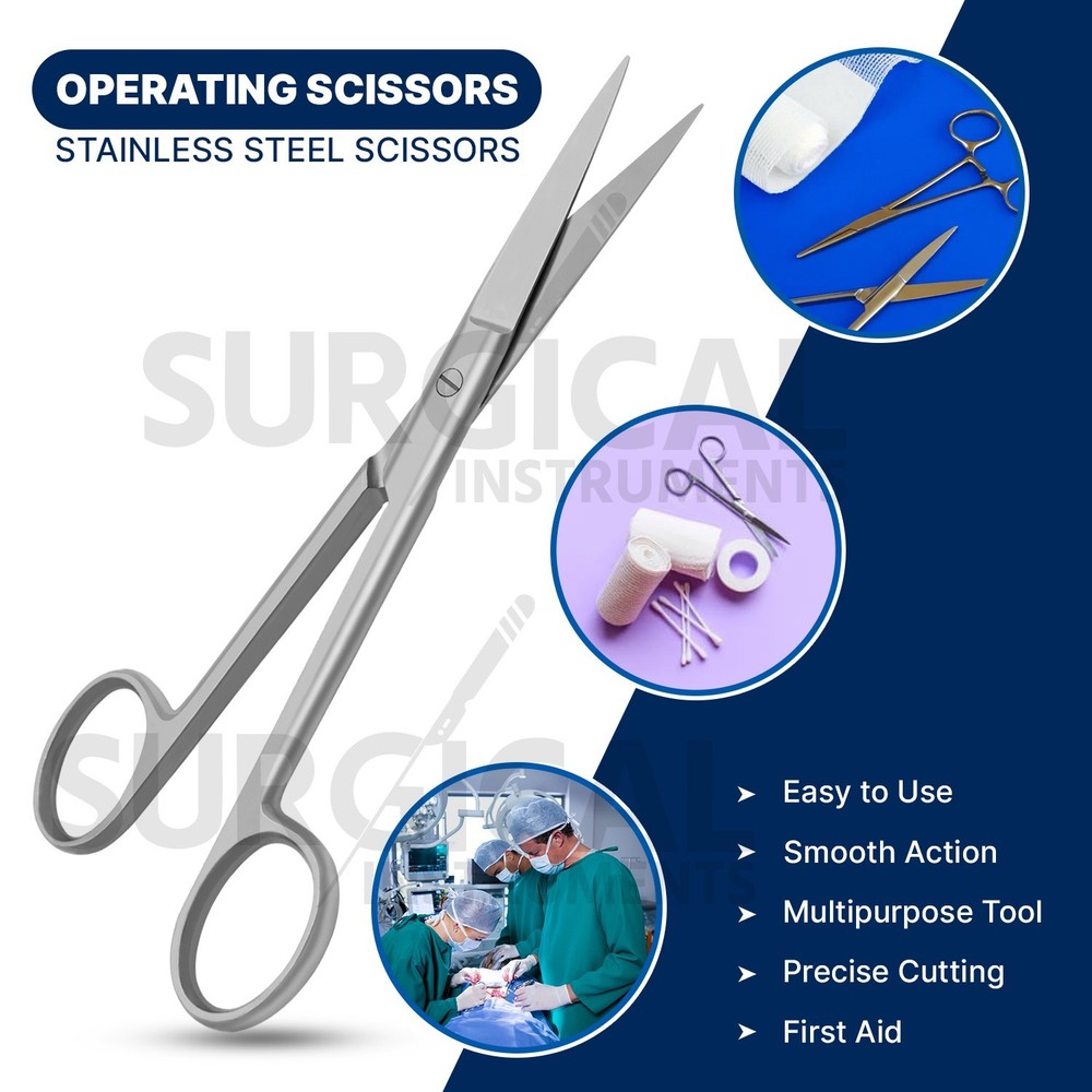 Surgical Medical Operating Scissors Round Pattern Instruments German Grade
