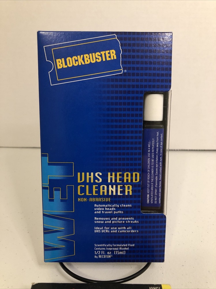 Blockbuster & Sentry VHS Head Cleaner – VCR Cleaning Accessory – No Solution