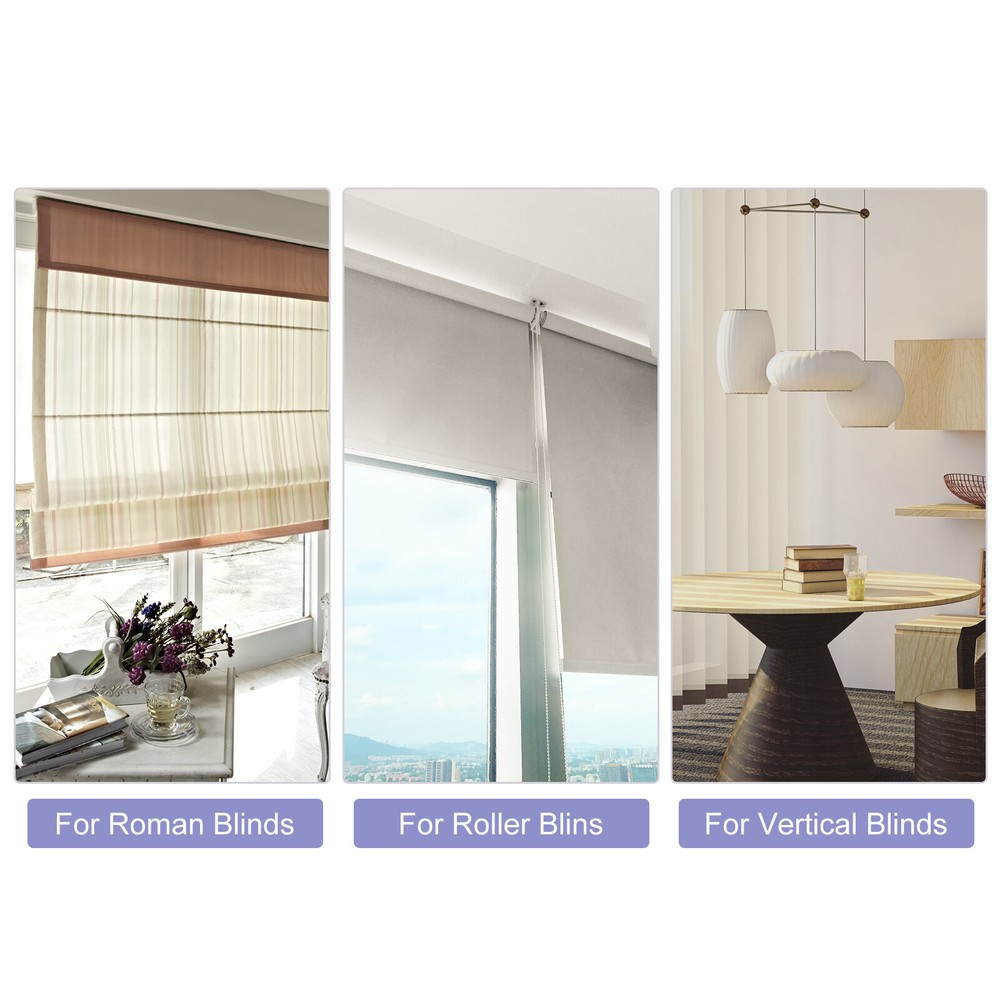 8Pcs Cord Knobs, 19mm Window Blind Tassels Plastic Pull Cord, White