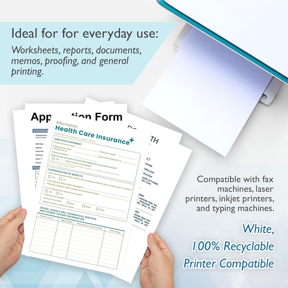 Biodegradable 50 Sheet Multipurpose Printer Paper – Ideal for Reports & Memos