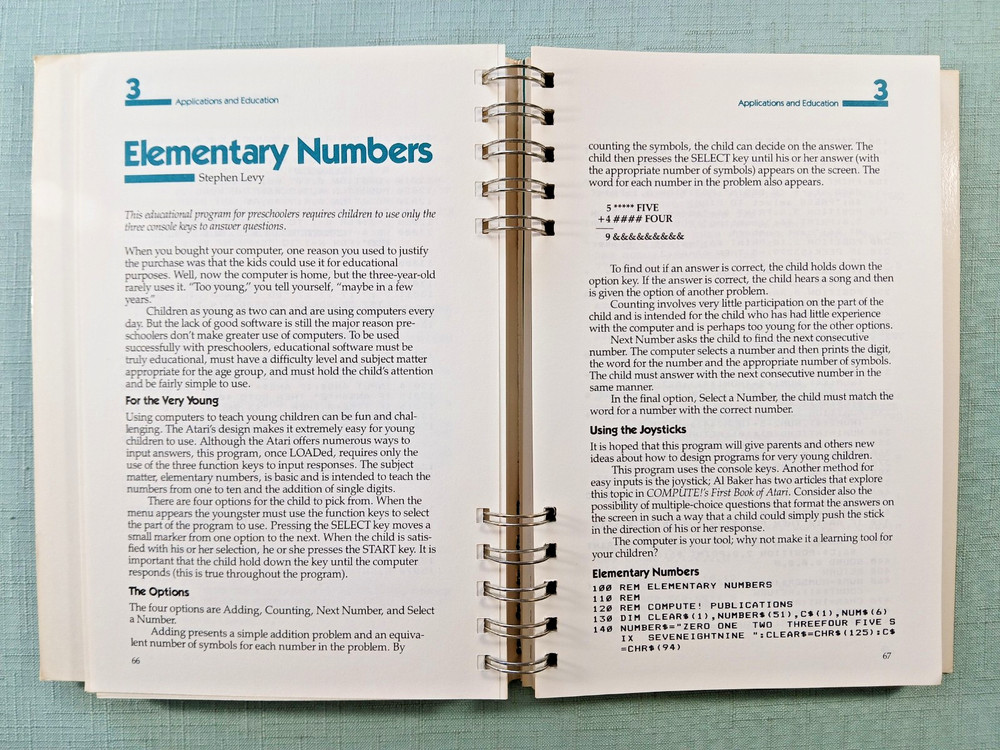 Compute!'s Third Book of Atari XL Compatible Version 1984 RARE