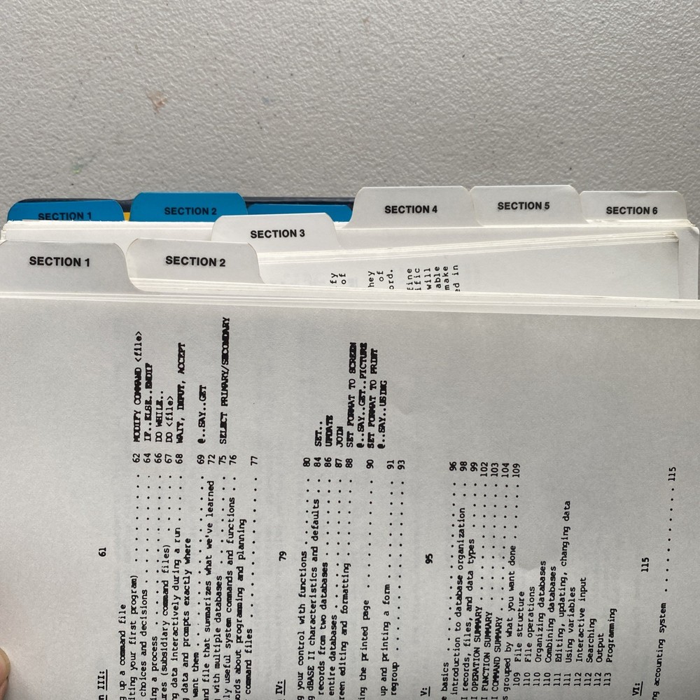 Vintage Osborne Computer Dbase II Assembly Language Software Manual ~ 12/10/82