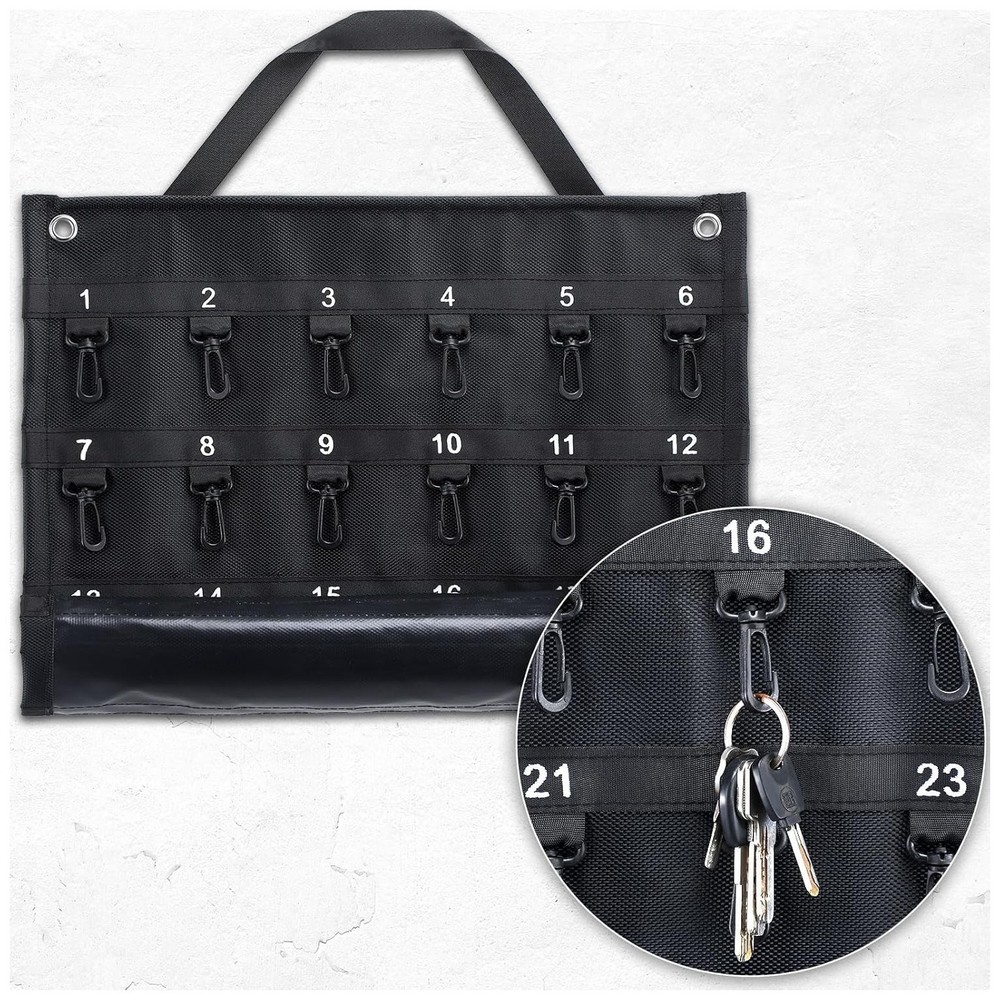 Oudain Rollable Key Case 30 Keys Roll up Key Case Organizer for Professionals Fl