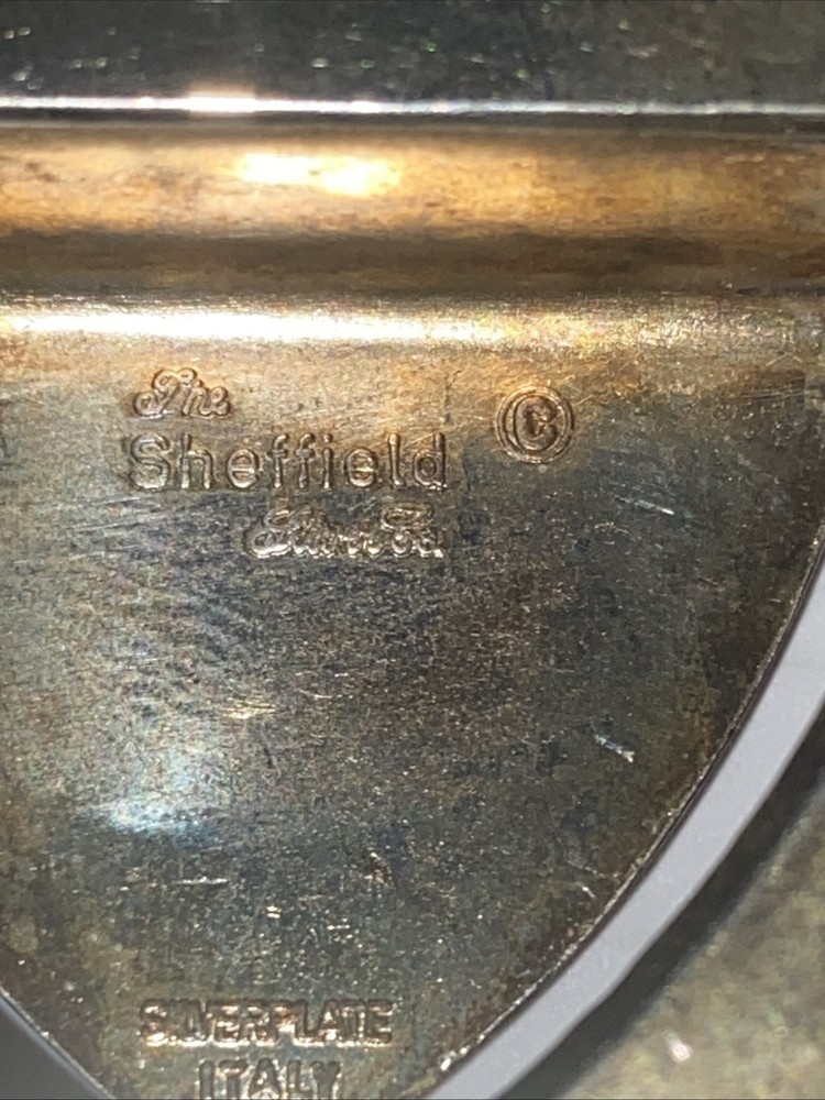 SHEFFIELD SILVER PLATED PINECONE TIPPED TRIDENT SPOON REST /