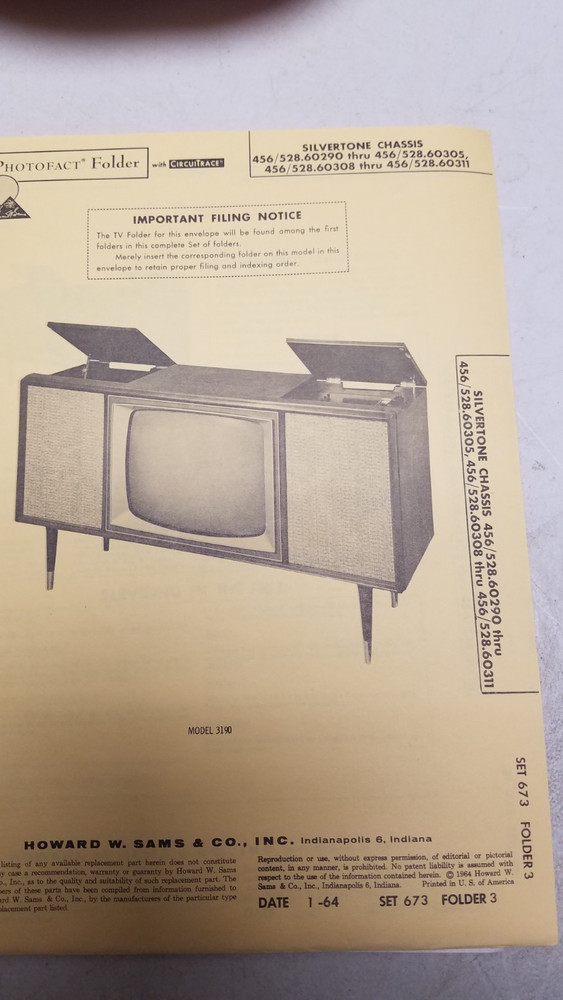 Sam's Photo Facts #673 1/64 missing folder #2 (D)