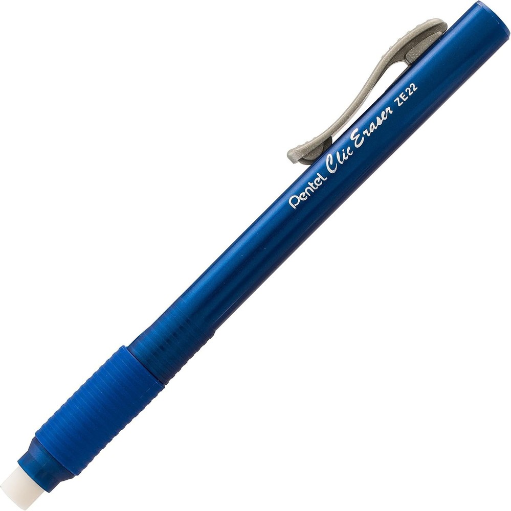 Clic Retractable Eraser with Grip, 3 Pack