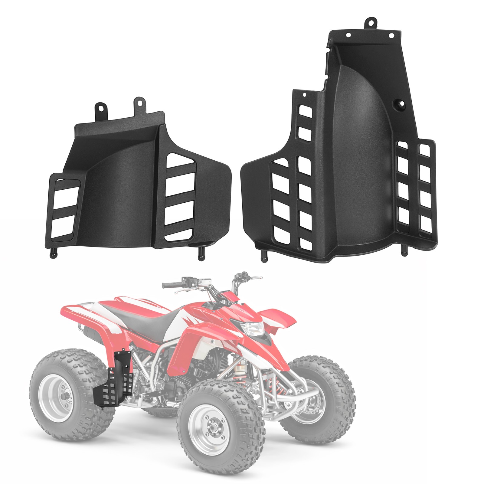 L&R Rear Heel Guards Fender Flaps Pegs For Yamaha Blaster 200 YFS200 1990-2006