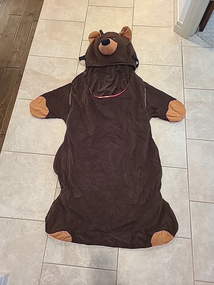 Vintage Wildkin Bear Sleeping Bag Backpack