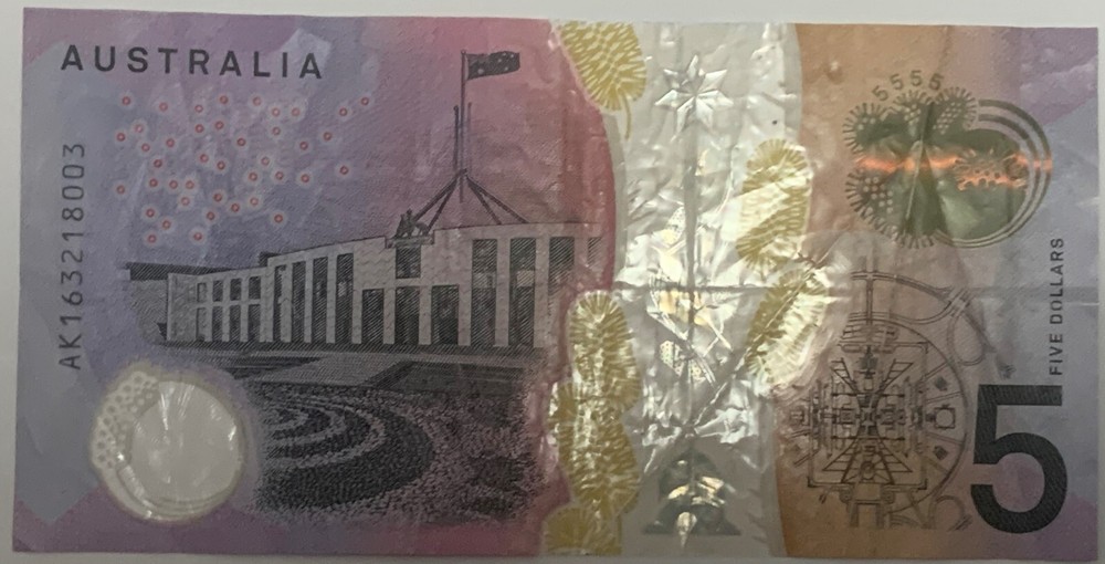 Australia 5 Dollars 2016 Polymer note Queen Elizabeth II