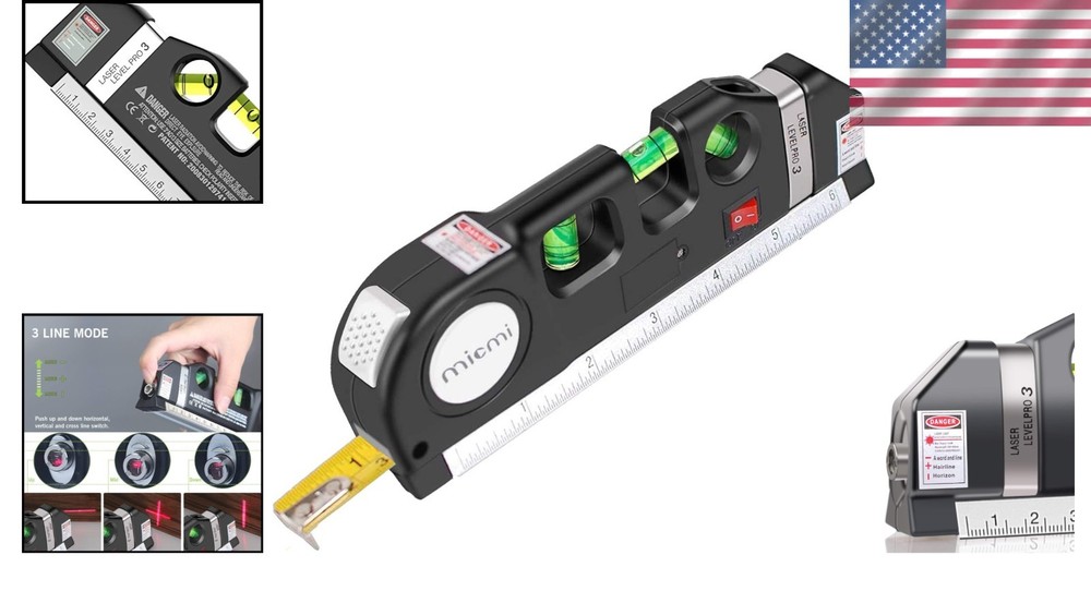 Automatic Laser Level & Tape Measure Ruler - Work Smart with Enhanced Precision