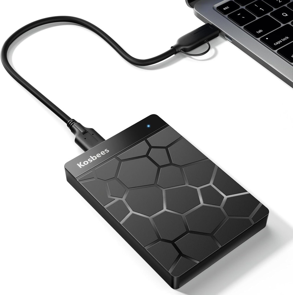 Compact 500GB External Hard Drive for Multimedia Storage
