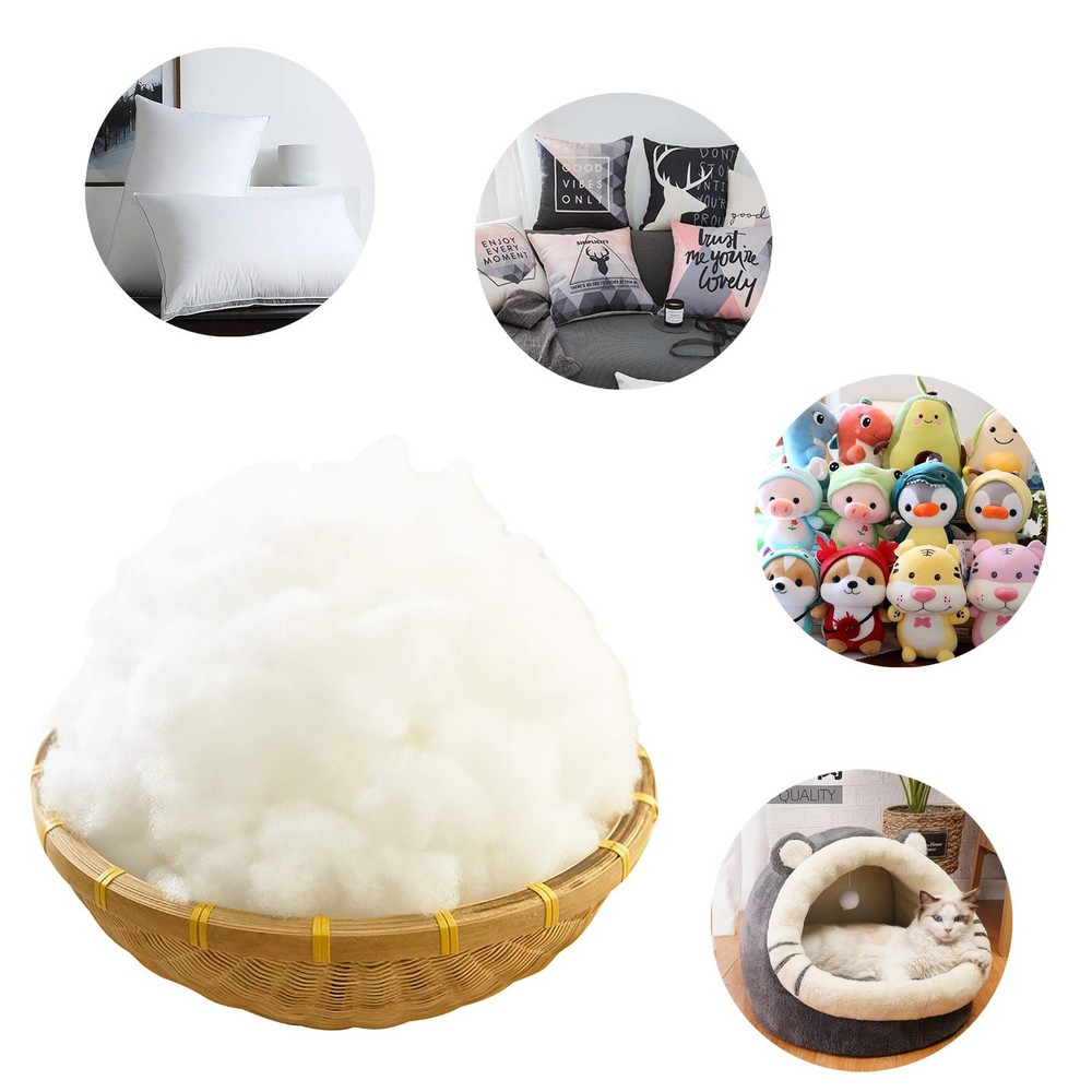 2.2 LB / 35.3 Ounce Premium Polyester Fiber Stuffing for 2.2lbs, white