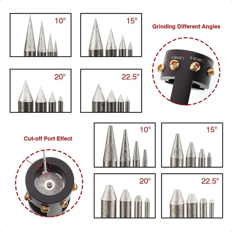 Tungsten Sharpener Head Tungsten Grinde Welding Tool Cut-Off Slot Multi-Angle