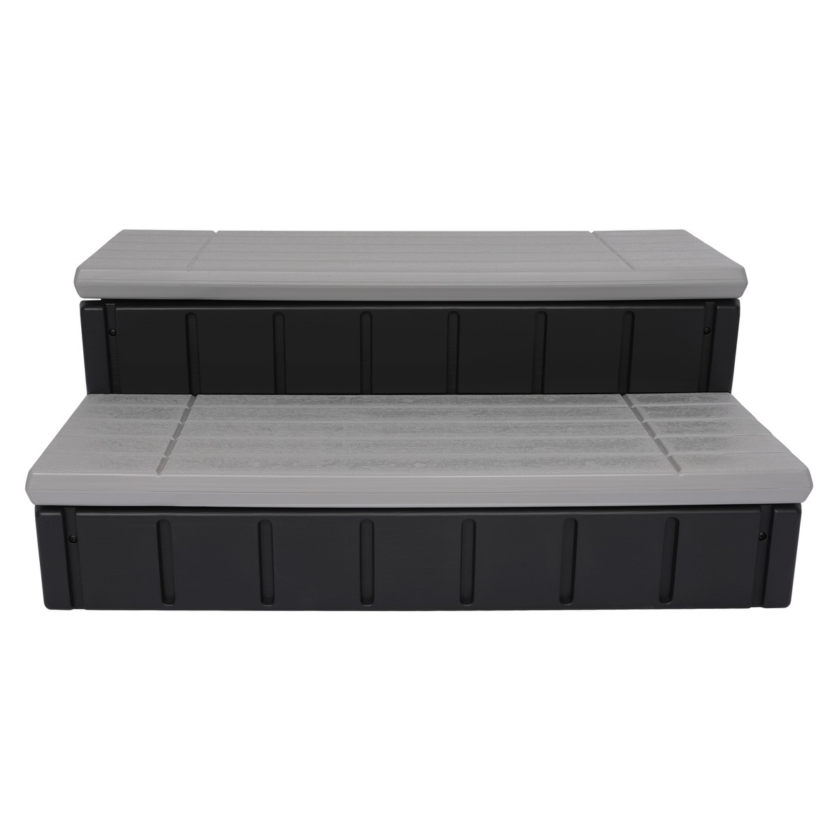 2-Step 36" Patio Spa Hot Tub Step Slip-Resistant Surface W/ Large Hidden Storage
