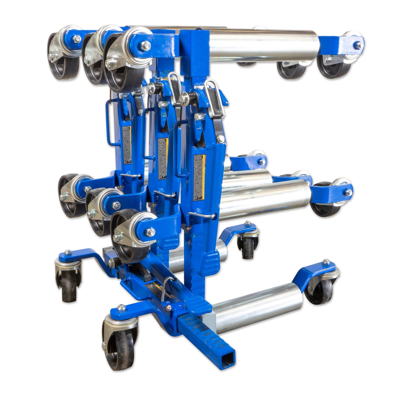 Jackco 1500 LB 12.5” Wheel Car Positioning Dolly -Ratcheting (4 Pack with Stand)