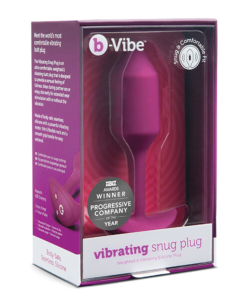 B VIBE VIBRATING SNUG PLUG WEIGHTED ANAL BUTT PLUG MEDIUM SIZE