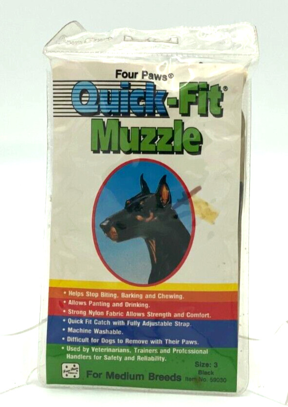 Four Paws Dog Muzzle Size 3 Quick Fit Medium