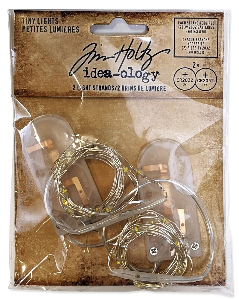 Tim Holtz Idea-Ology "Tiny Lights" Clear- 2 Wire Light Strands per Pack