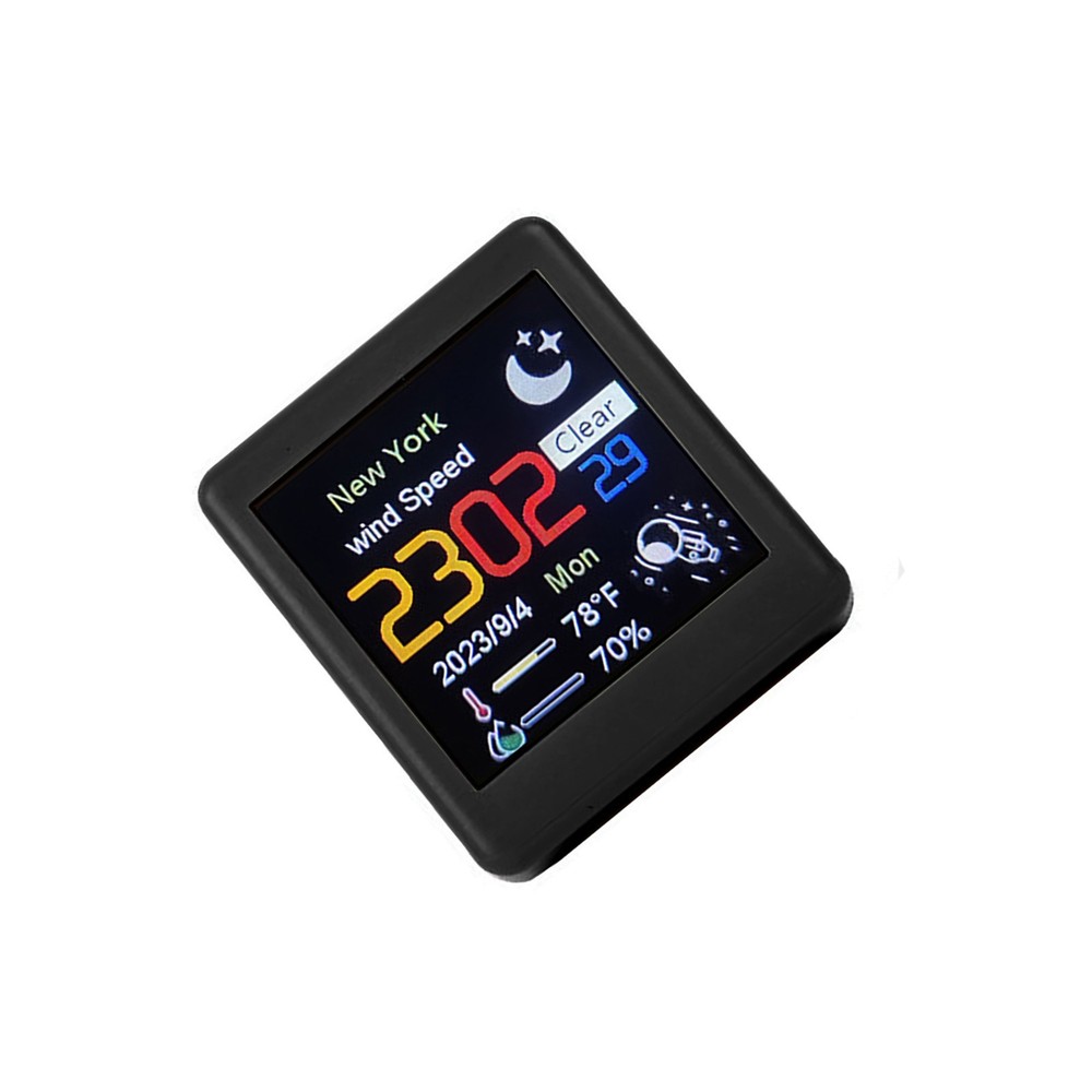 Mini Clock WIFI Weather Clock Screen Temperature Humidity Desktop Decor Gift