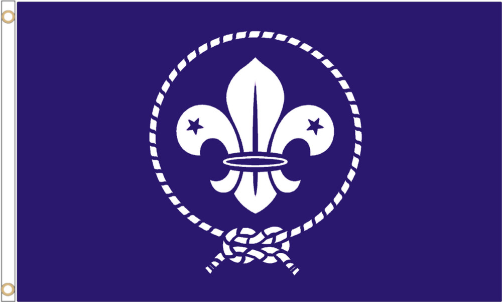 Scout Movement Blue Polyester Flag - 3FT X 2FT