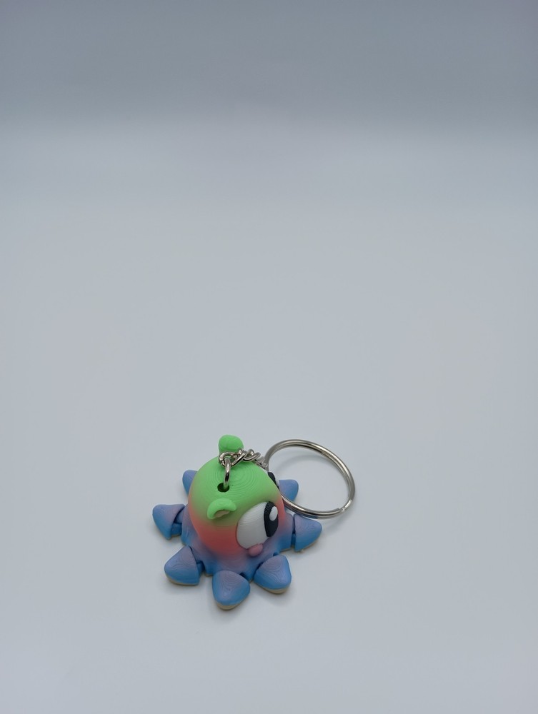 3D Printed Jiggle Pet Dumbo Octopus Keychain