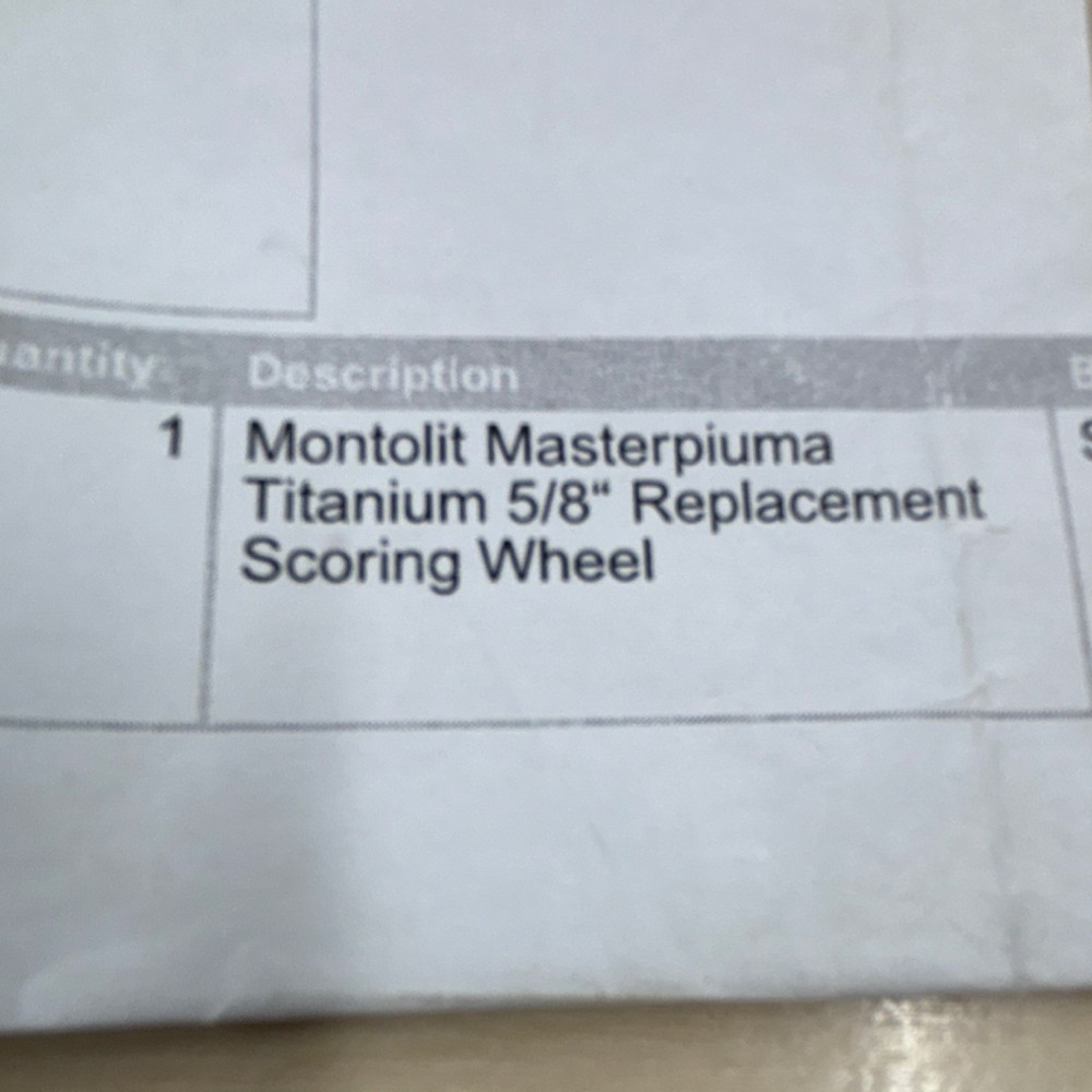 Montolit Masterpiuma Titanium 5/8" Replacement Scoring Wheel 245T