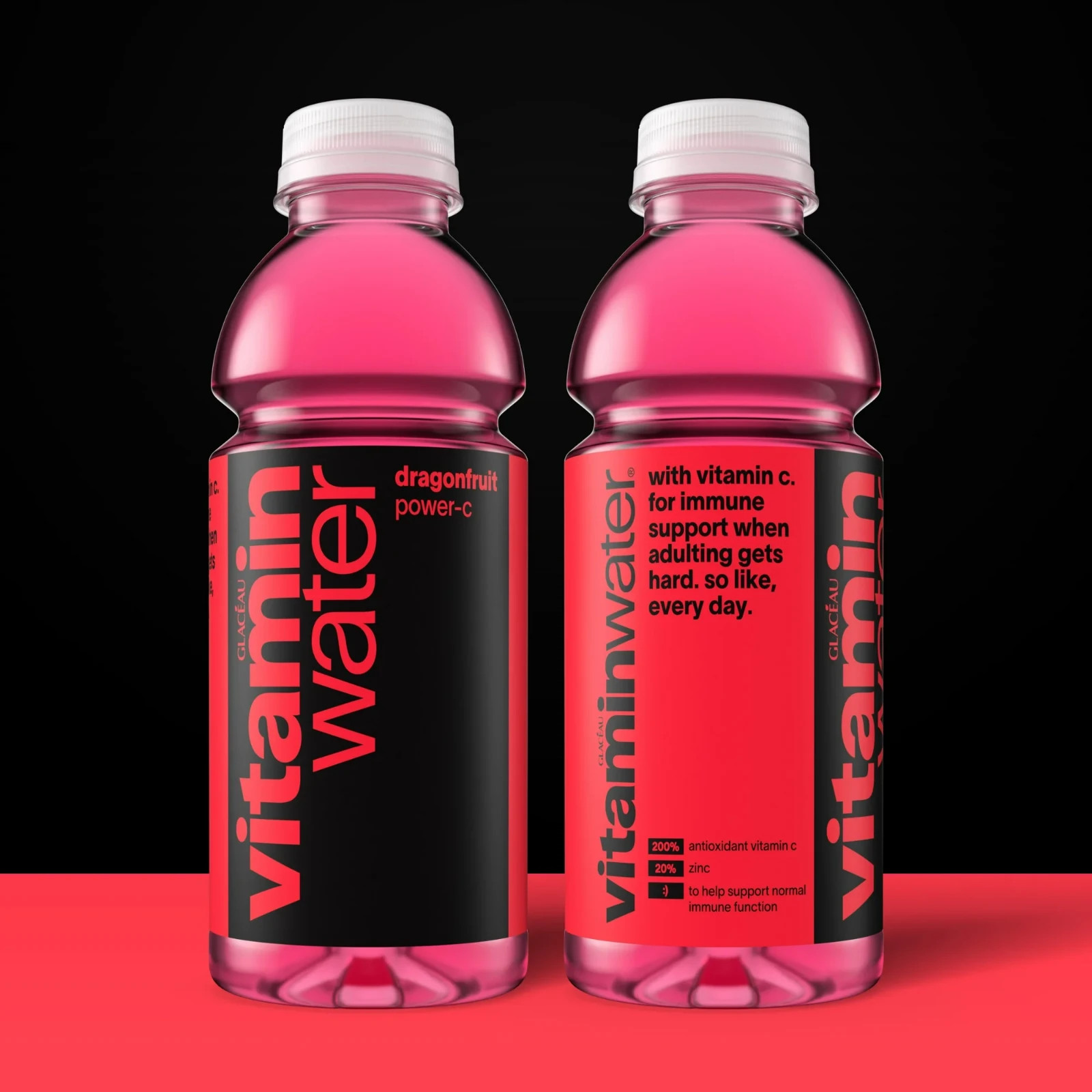 Vitaminwater Power-C Dragonfruit Flavored Water Beverage, 16.9 fl oz, 6 Pack Bot