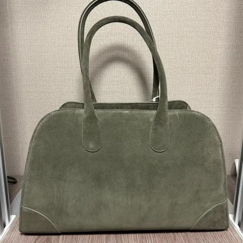 COS STUDIO Small Suede Leather Bowling Bag NOSIZE Official