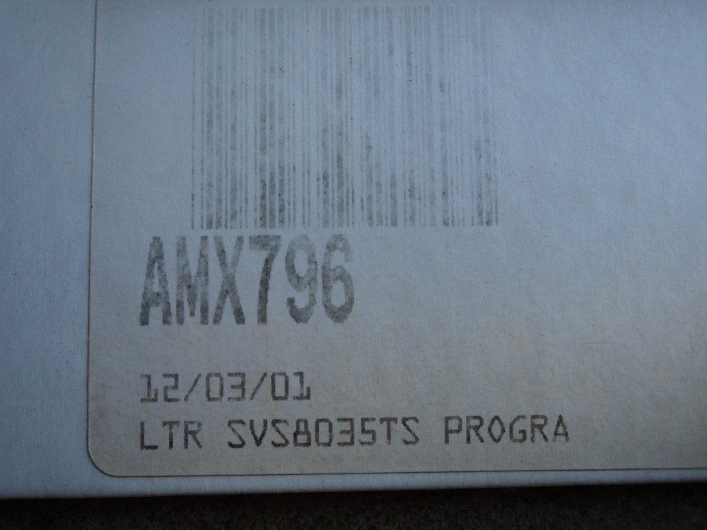 AMX 796 LTR SVS8035TS Radio Programming SOFTWARE AMX796