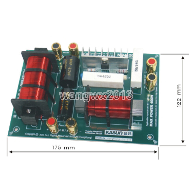 1x 300W 2 Unit Speaker Frequency Divider 2 Way Audio Crossover Filter NBA-2000C