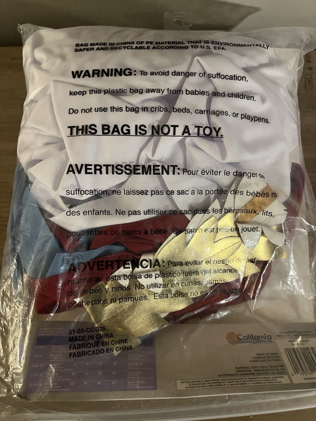 California Costumes Basic Toga Child XL