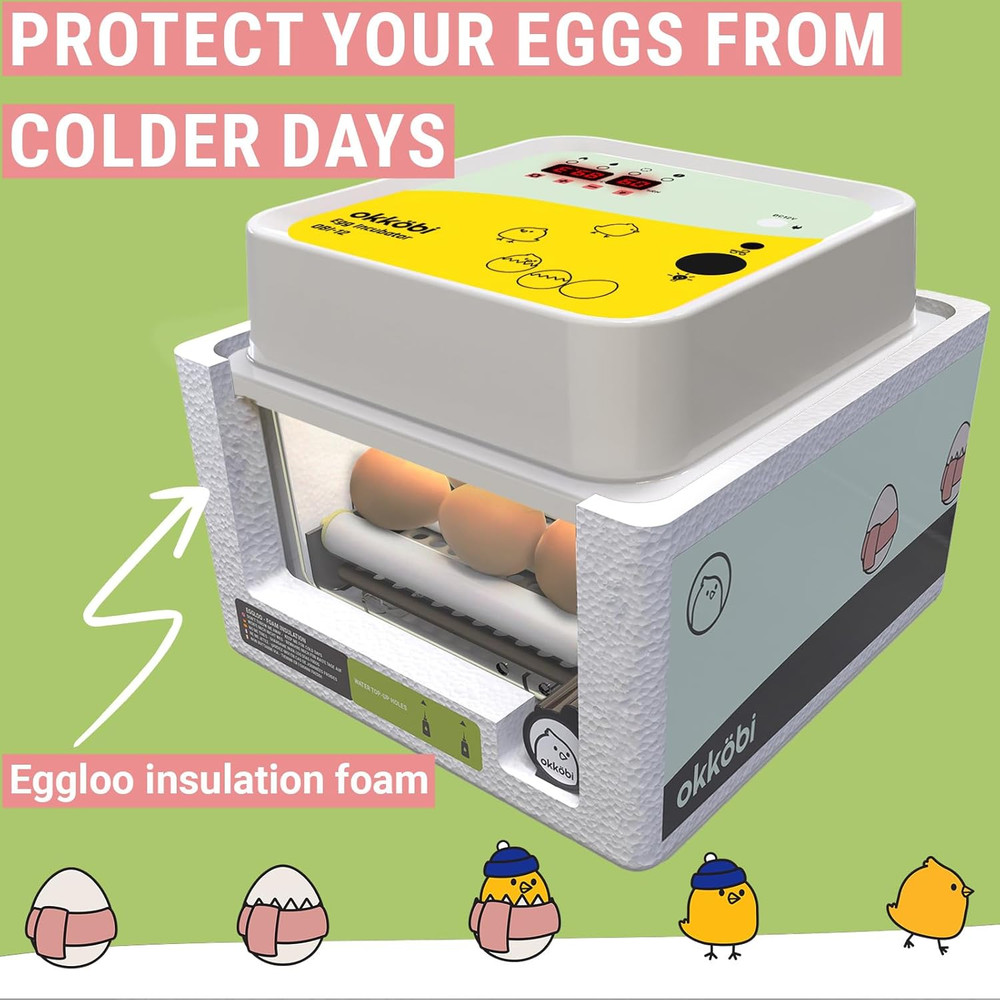 OBI-12 Egg Incubators for Hatching Eggs – Incubator for 12 Eggs with Automatic E
