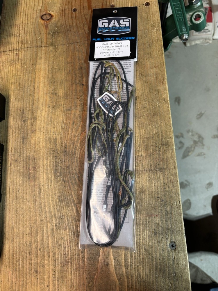 NEW Gas Bowstrings Mathews V3X 33 GHOST CAMO XV String & Cables PHASE 4 33