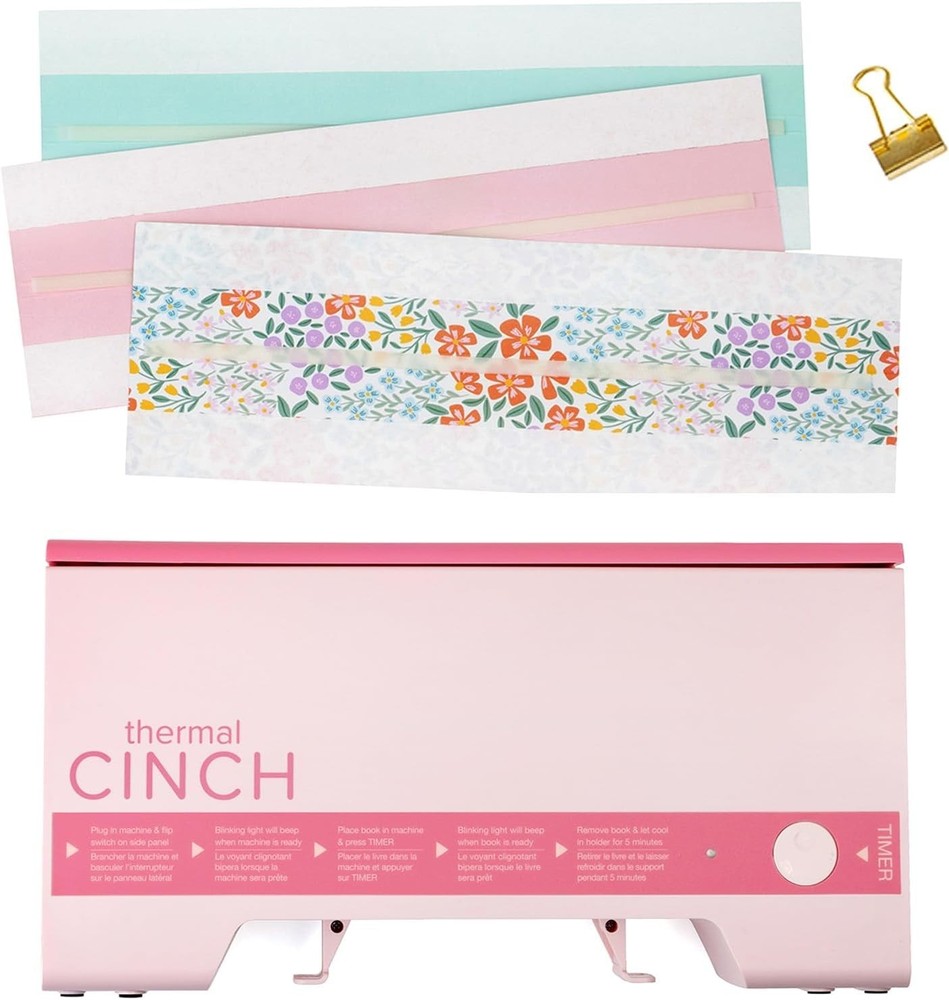 12in Thermal Binding Machine Kit Pink w/ Spines & Clips