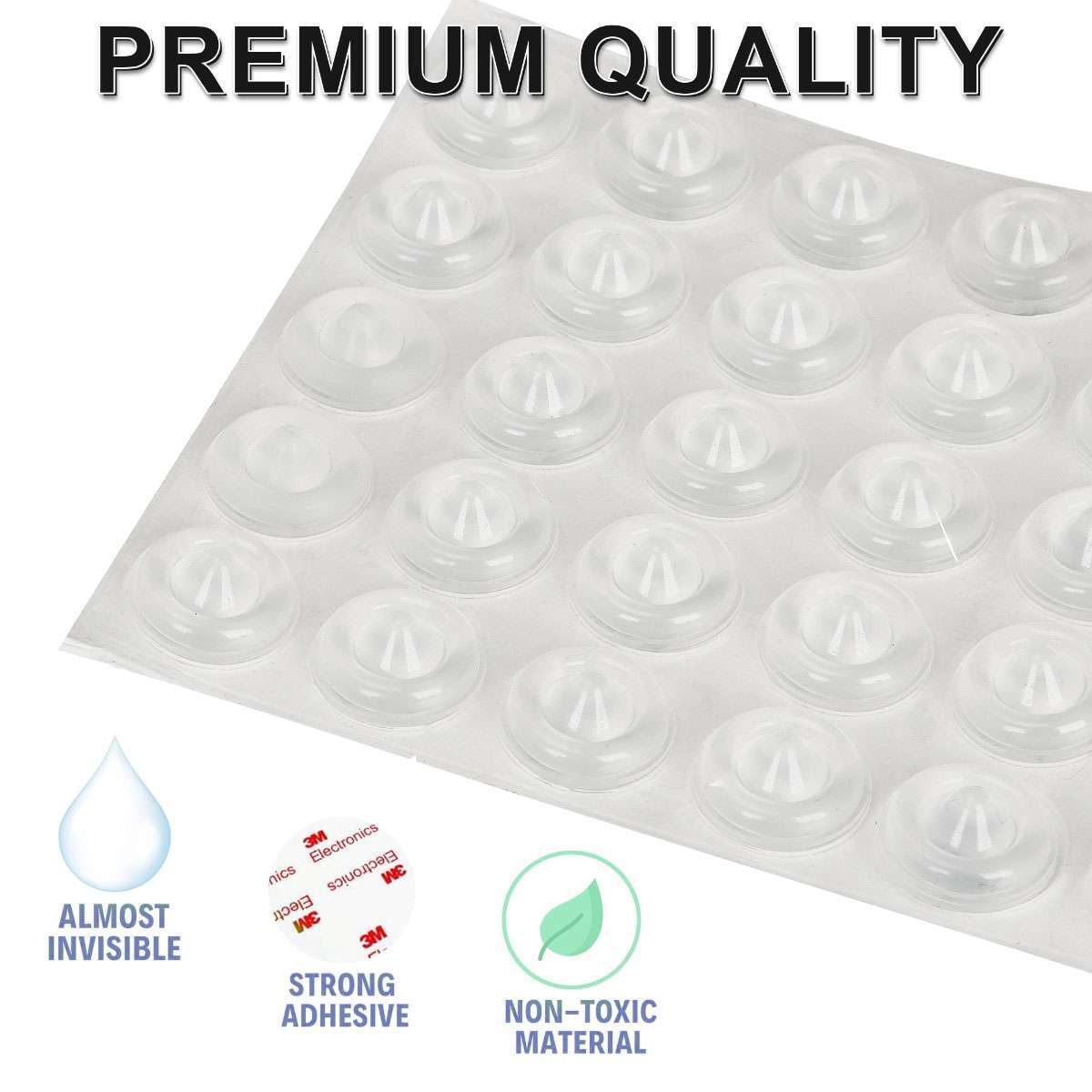 100pcs/set Adhesive Soft and Clear Silicone Rubber Feet for Furniture Protection