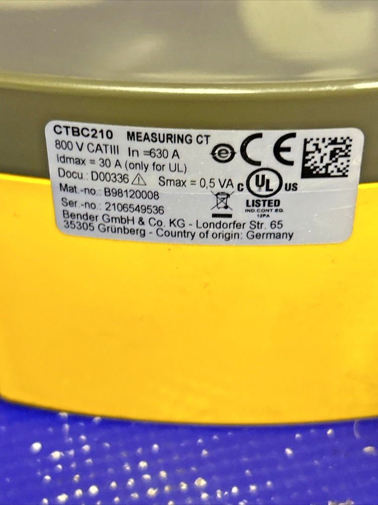 CTBC210 30 Amp 800V Bender Measuring Current Transformer🟦