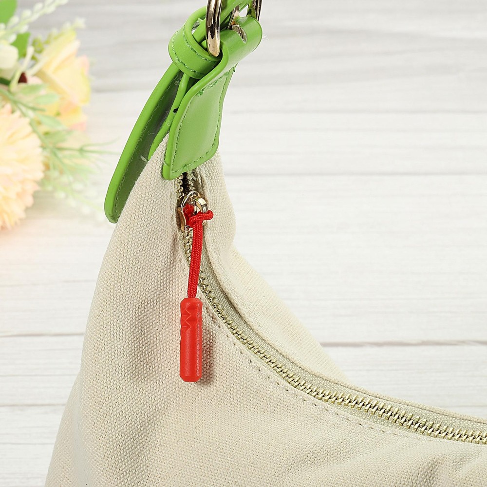 Zipper Pulls Extension Handle Cord, 20 Pack Plastic Cylindrical Head, Red