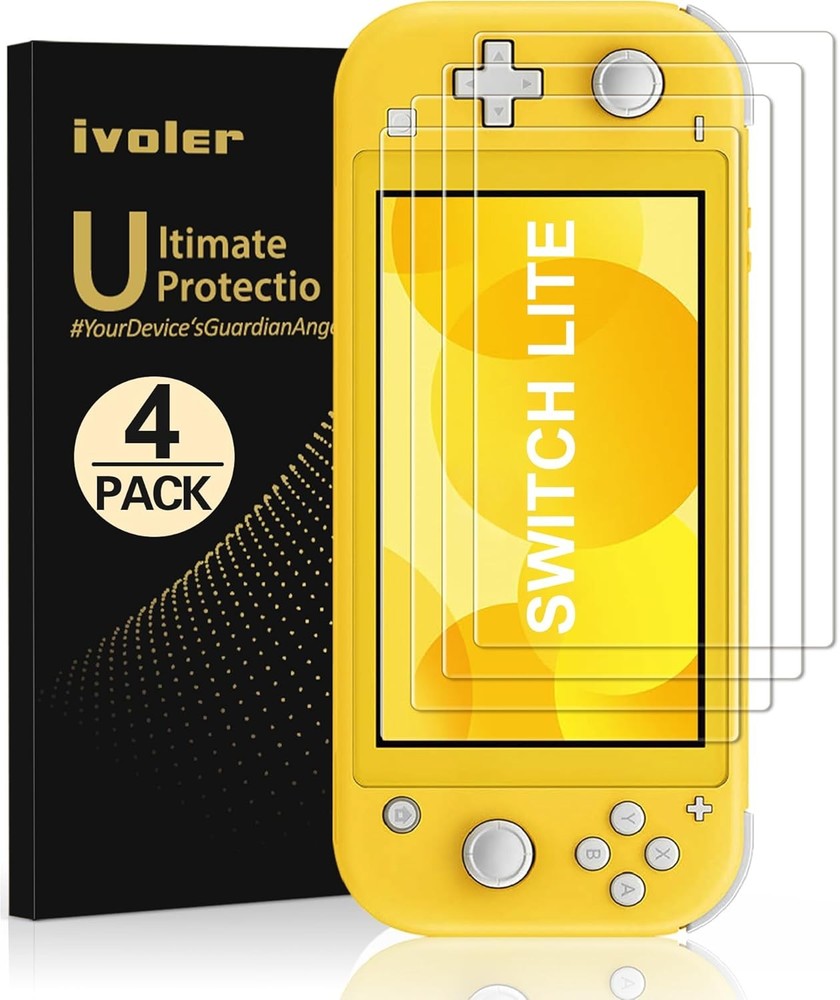 4-Pack Screen Protector Tempered Glass for Nintendo Switch Lite