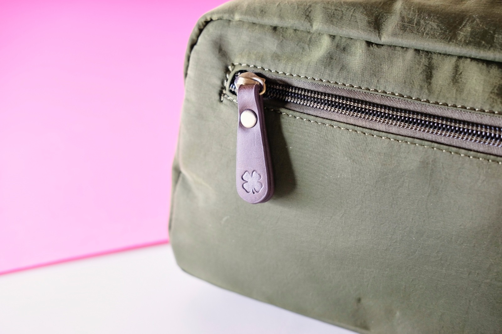 Lucky Brand Organizer Bag Travel Pack Toiletry Dopp Kit Olive Green